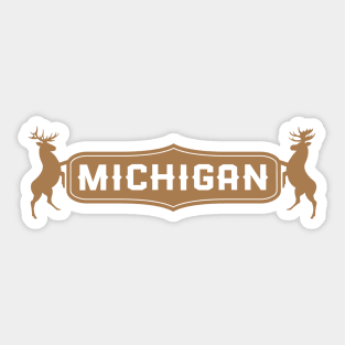 Michigan Elks: Brown Tone Sticker